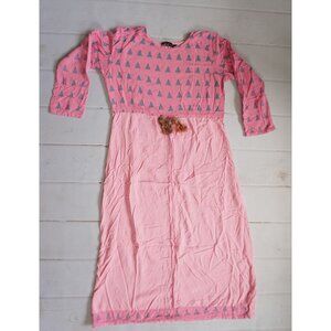 Shweta's Women's Pink Long Dress Kurti – Size M